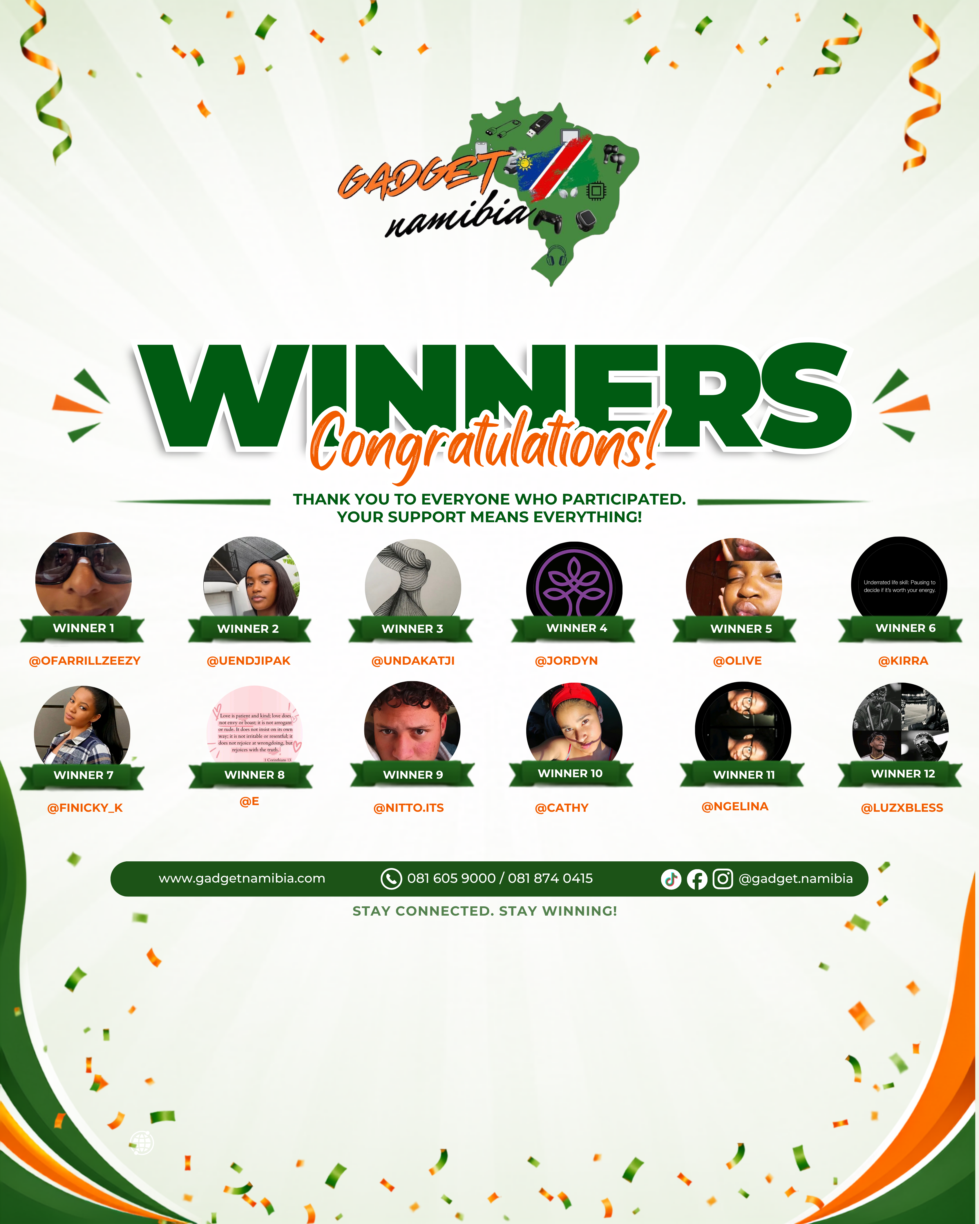 TikTok Giveaway Winners Announced!