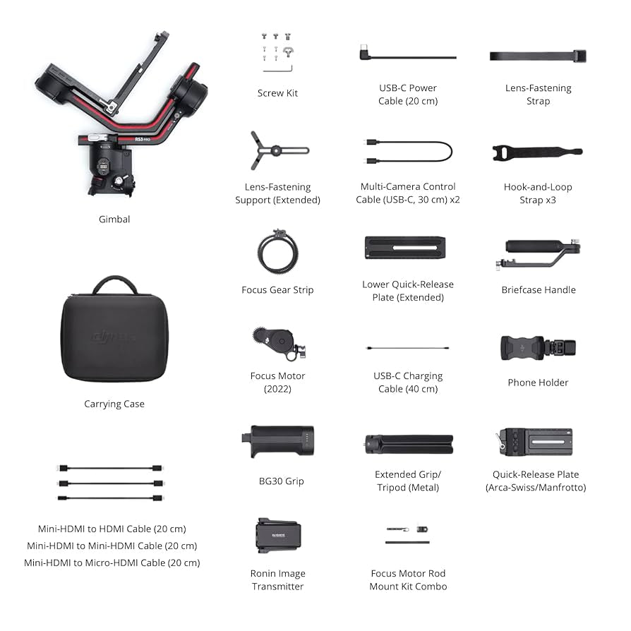 DJI 3 Pro Combo Professional Gimbal Stabilizer