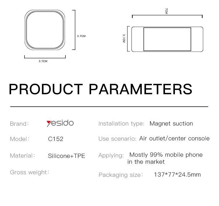 Yesido C152 Mini Combo Magnetic Bracket Set