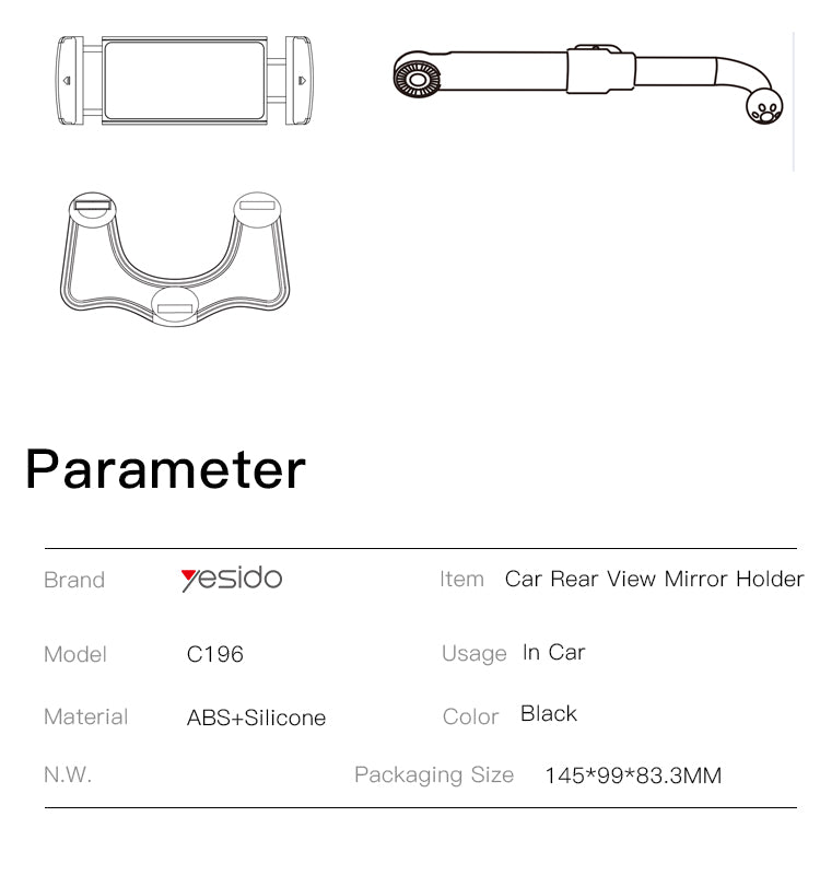 Yesido C196 Car Phone Holder