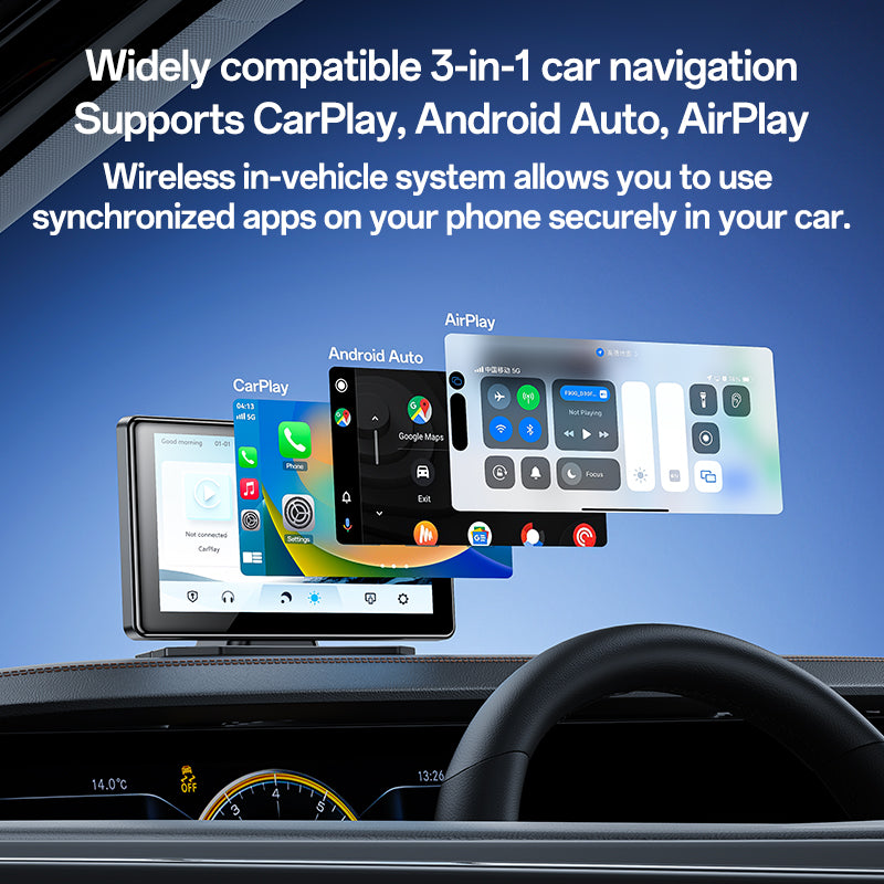 Yesido KM17 7-Inch Wireless CarPlay & Android Auto Display