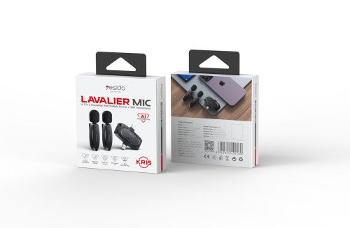 Yesido Dual Type-C & lightning Lavalier Mic KR15