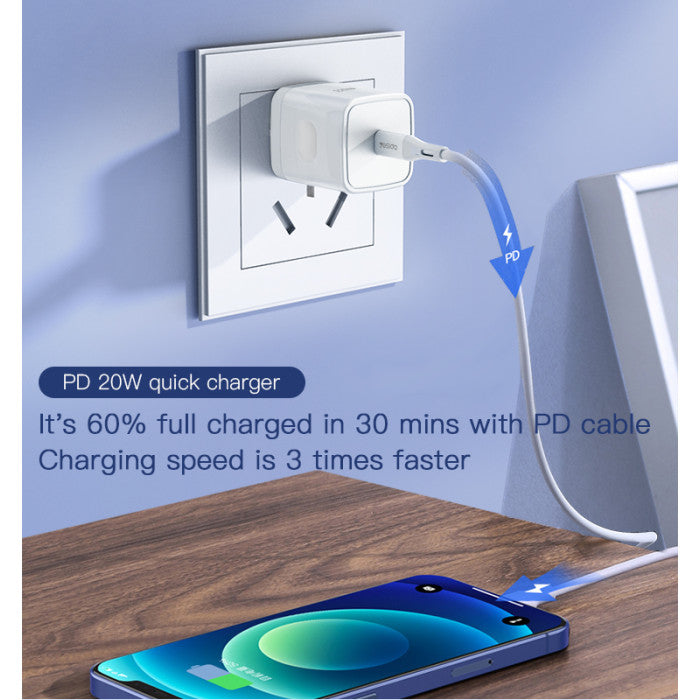 Yesido 20W Quick PD Charger (YC30)