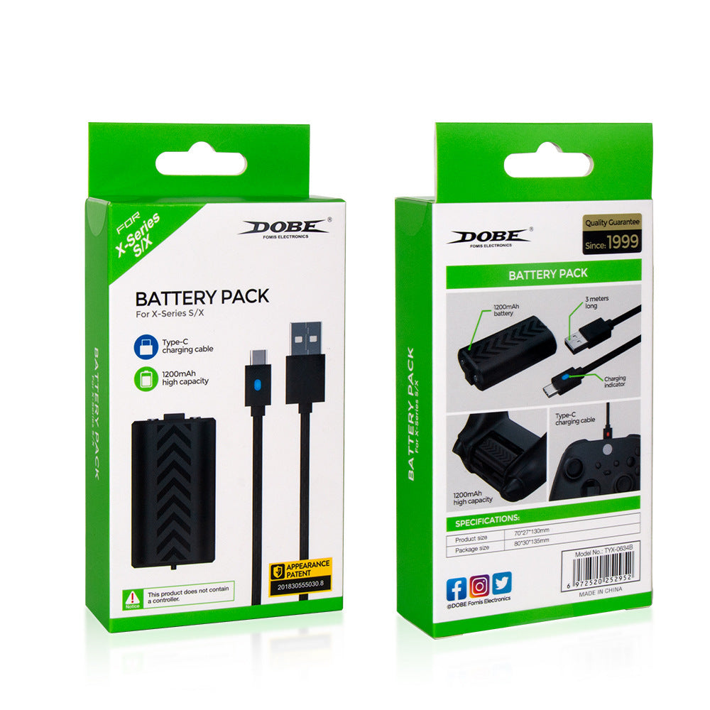 DOBE Xbox Series X/S Controller Rechargeable Battery Pack (1200mAh) with Type-C Cable