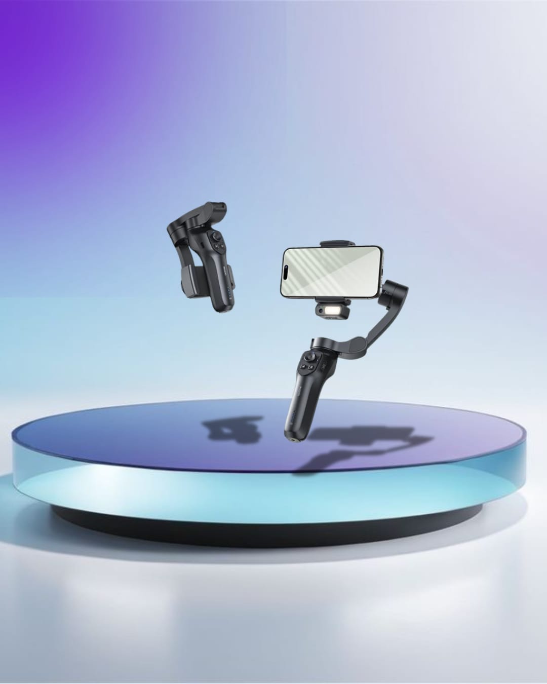 SF21 Face Tracking With Camera Powerful Battery Built-in Extra Fill Light 3-Axis Gimbal Stabilizer