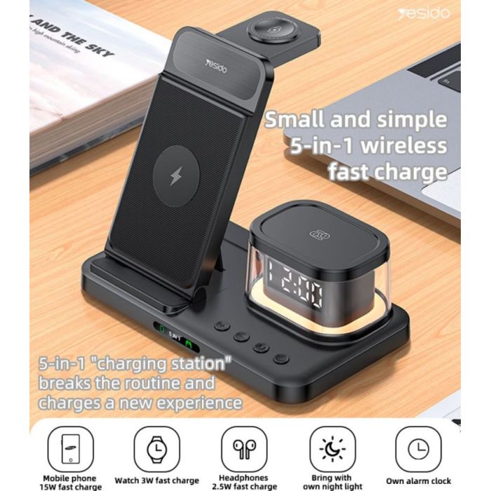 Yesido DS23 5-in-1 Wireless Charging Station
