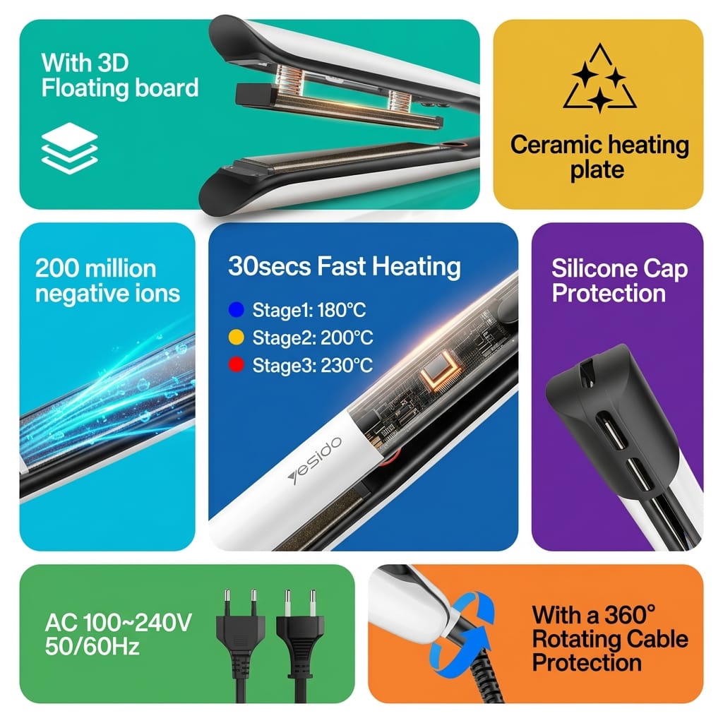 Yesido MG31 Hair Straightener