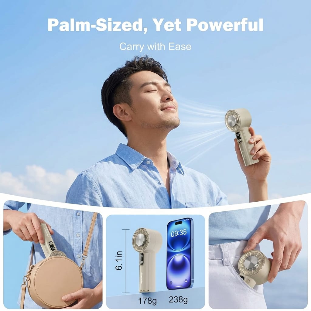 Portable Fan Yesido YF18 with Air Cooling 3600mAh White