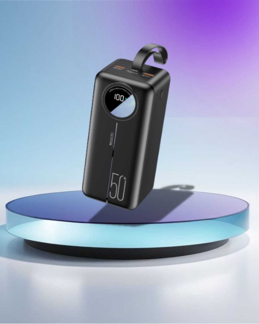 YP44 LCD Digital Display Power Bank Portable Charger 22.5W 50000mAh Fast Charging Power Bank