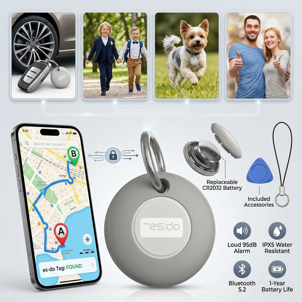 Smart Tracker – Location Finder with Sound Alerts, Compatible with Apple Find My