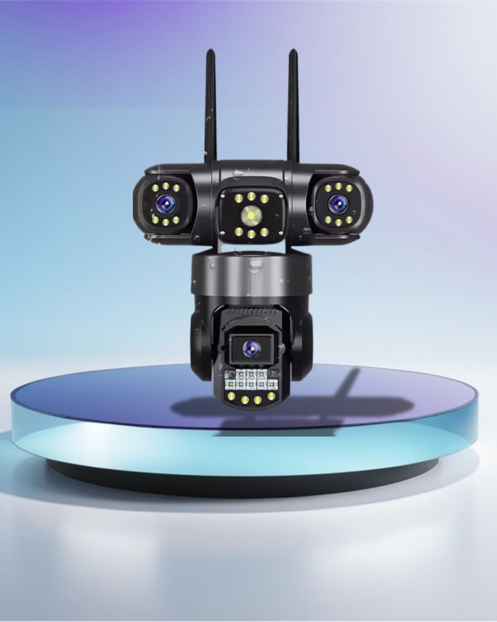 V380 Pro Wireless SC28-W Smart PTZ WiFi Camera, 6MP, 3-Lens Design, Two-Way Communication