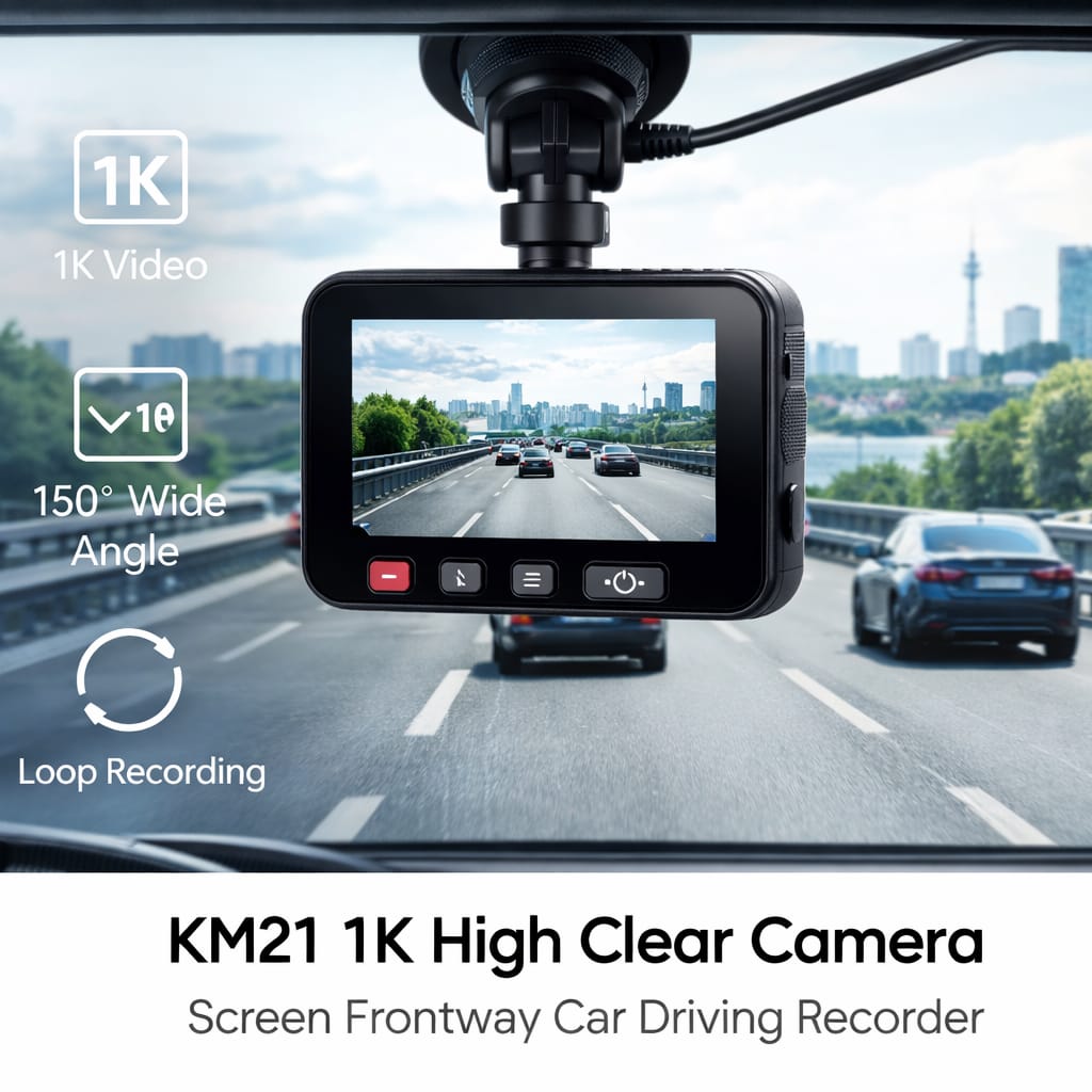 KM21 1K High Clear Camera  Screen Front way Car Driving Recorder