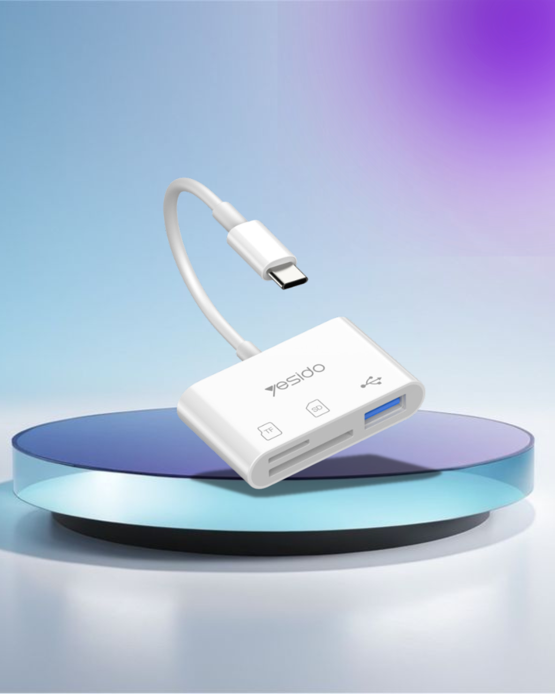 GS16 High Quality Type-C To USB 3.0 TF SD Card Slot & PD Quick Charge OTG Adapter