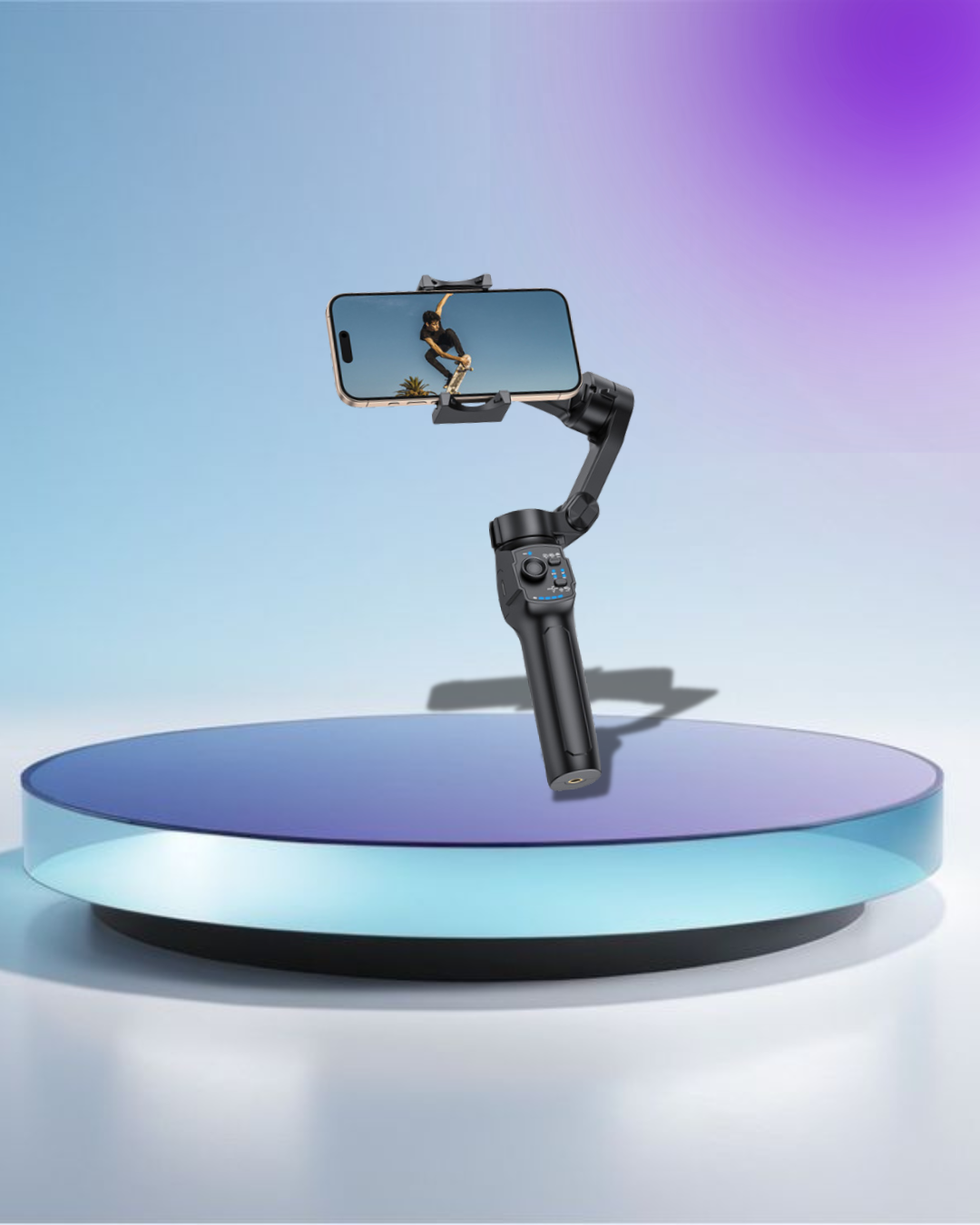 SF27 Three-axis Handheld Shooting Gimbal Stabilizer Auto Face Tracking Handheld Selfie Stick Tripod