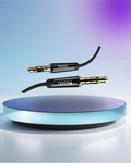 YAU14 1m Nylon Braided 3.5Mm To 3.5Mm Jack plug Speakers Music Connection Aux Auxiliar Audio Cable