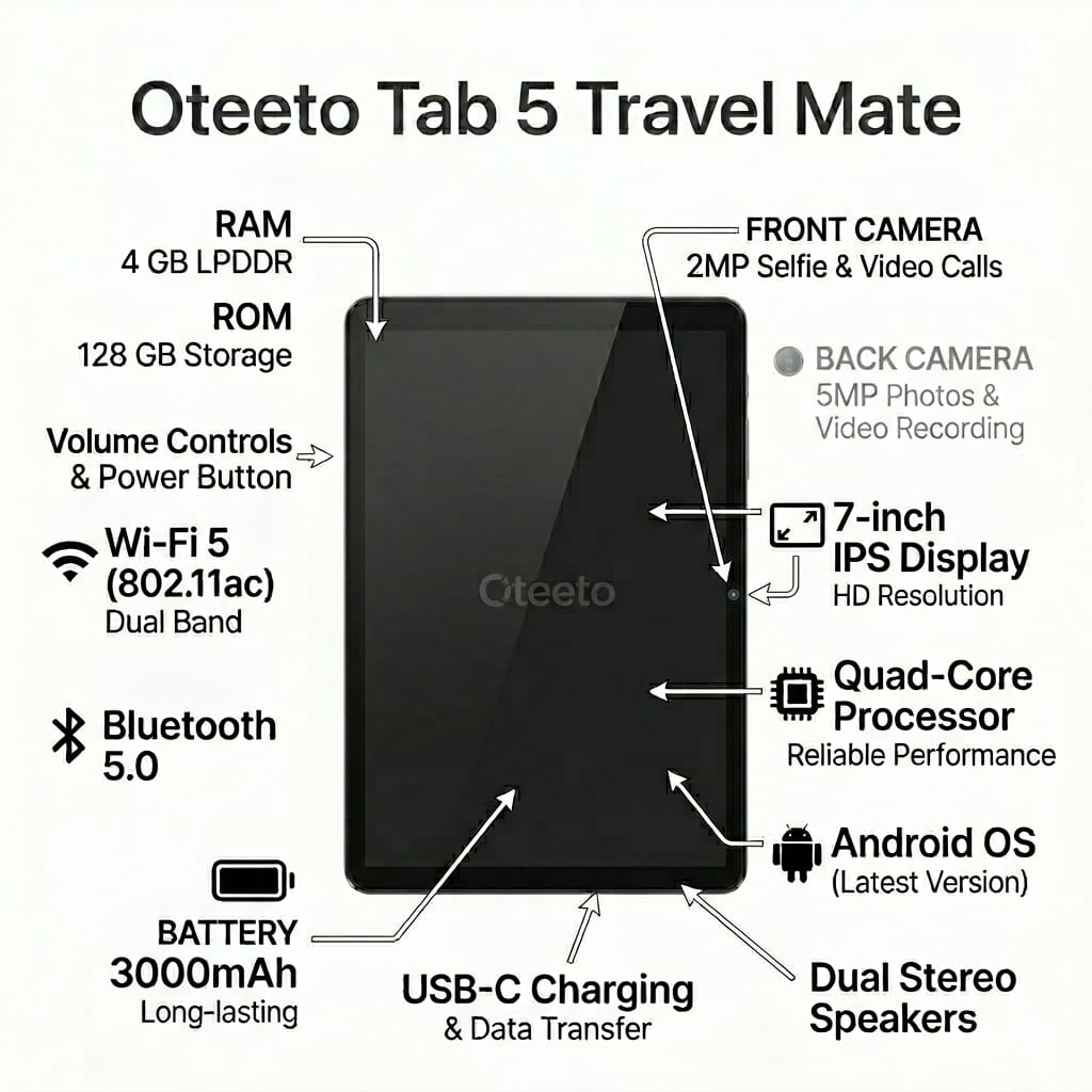 Oteeto Tab 5 Travel Mate