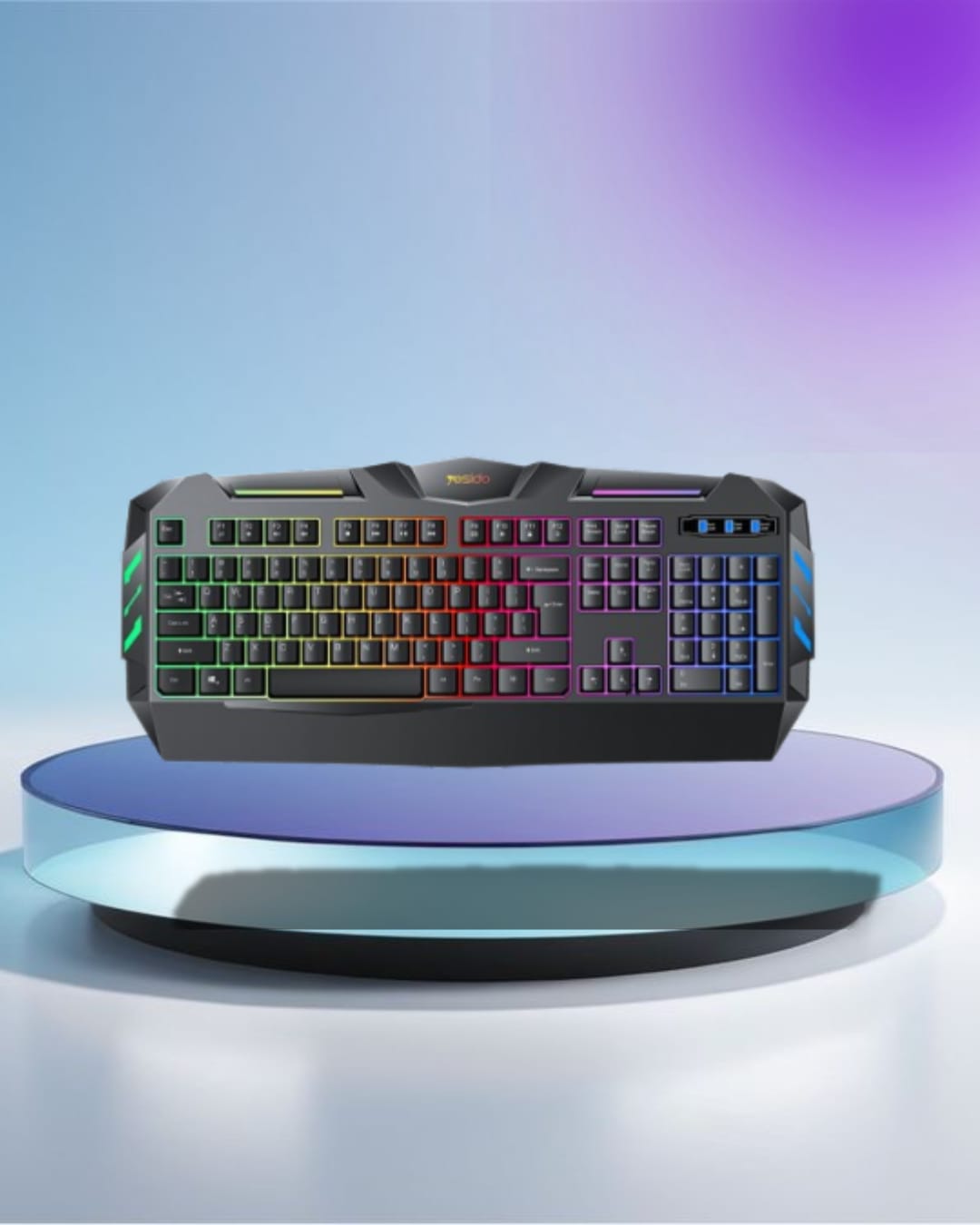 KB21 Mechanical feel keycaps Cool Backlight 104 Full-key Layout 1.5M Long Wired Gaming Keyboard