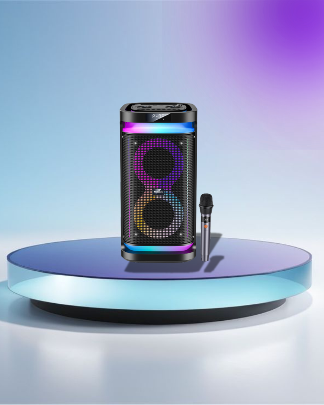 YSW29 40W BT5.3 Dual 6.5inch Speakers RGB Light With Microphone 4400mAh Wireless Speaker