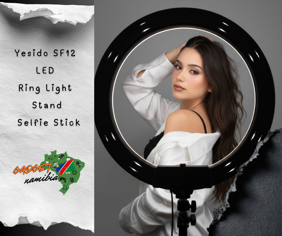 Yesido SF12 LED Ring Light Stand Selfie Stick