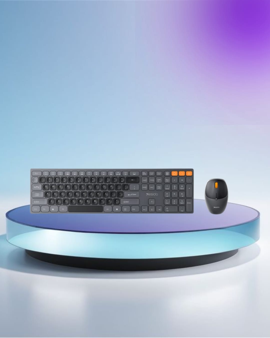 KB19 Two Colors 110 Buttons Built-in Drives 2.4G Wireless Keyboard & Mouse Set