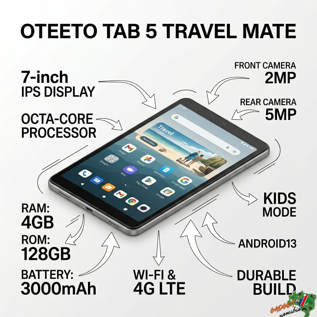Oteeto Tab 5 Travel Mate