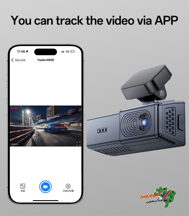 KM22 1920*1080P Big Display Resolution With 120 Degree Angle Range Two Way Car Driving Recorder