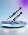 YAU39 1Meter Nylon Braided | 3.5Mm To 3.5Mm Jack plug speakers connection | Aux Auxiliar Audio Cable