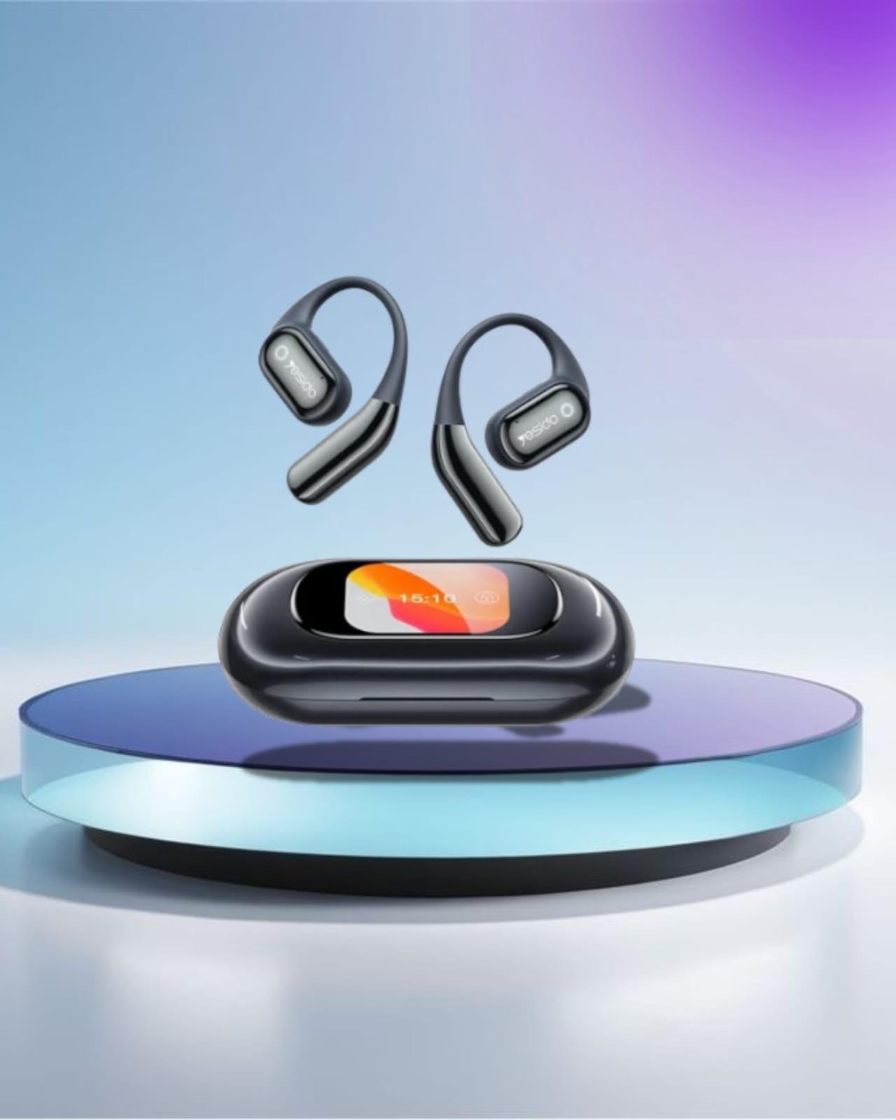 YSP26 BT5.4 ENC Noise Reduction LCD BT OWS Wireless Headphone