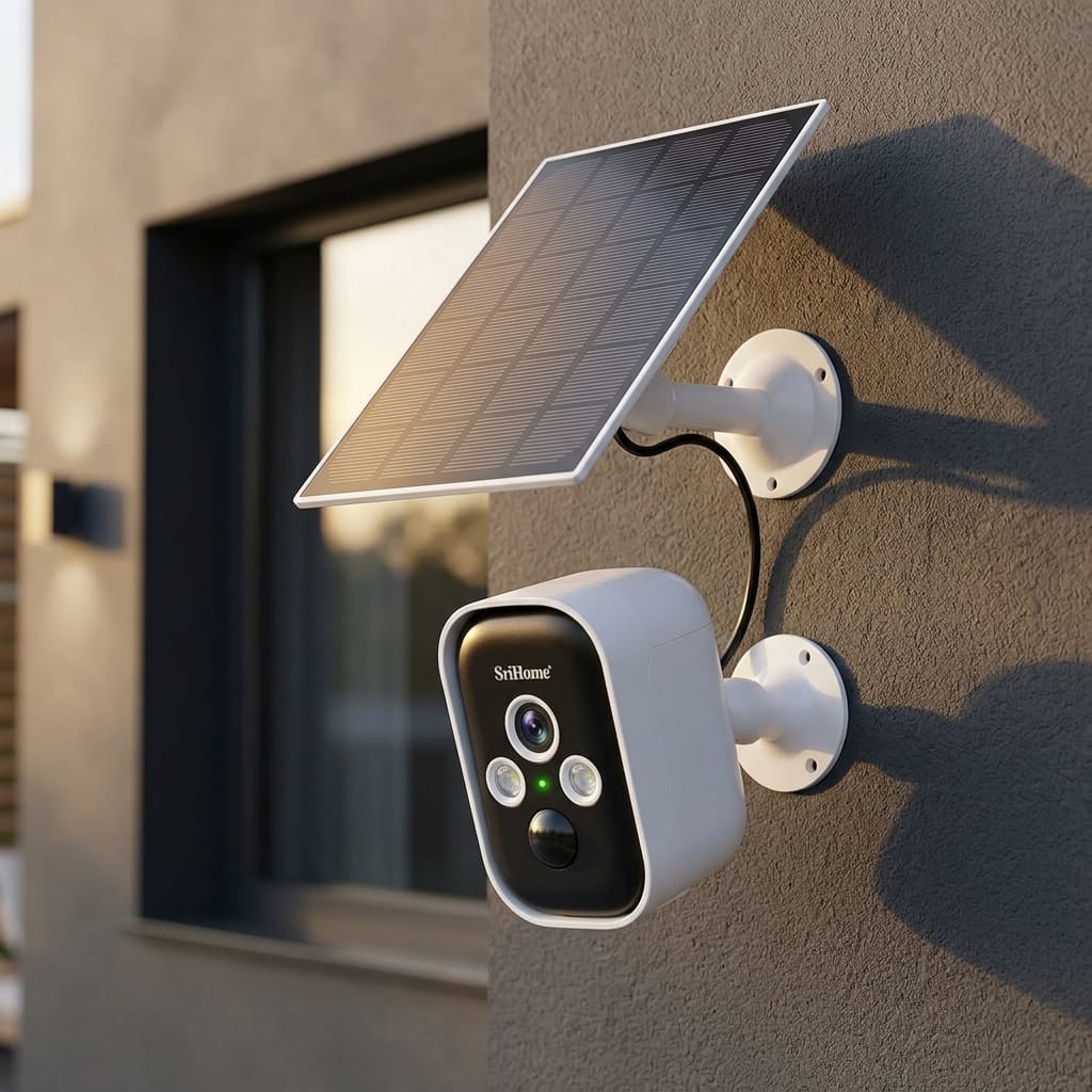 Outdoor Solar Surveillance WiFi Wireless solar power camera CCTV Security IP