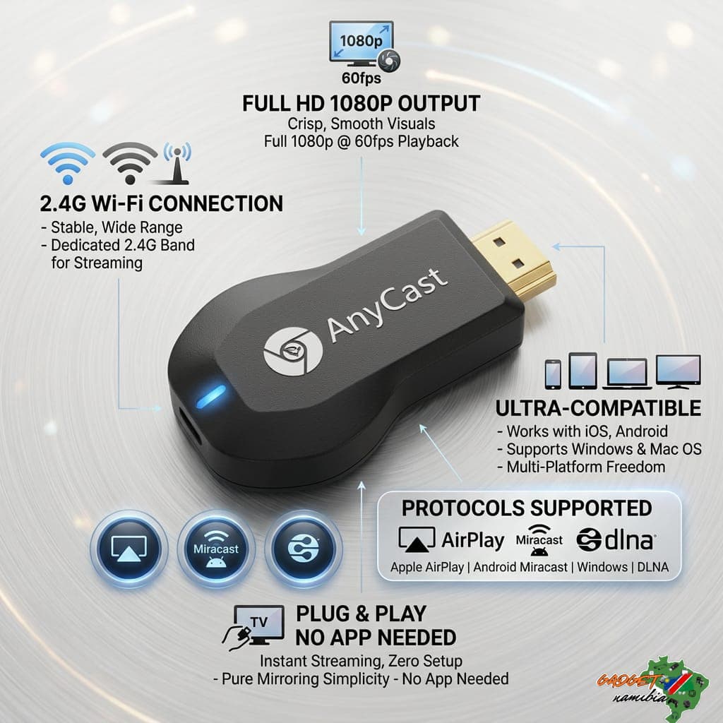 AnyCast M4 Plus Wireless WiFi Display Dongle Receiver 1080P HDMI