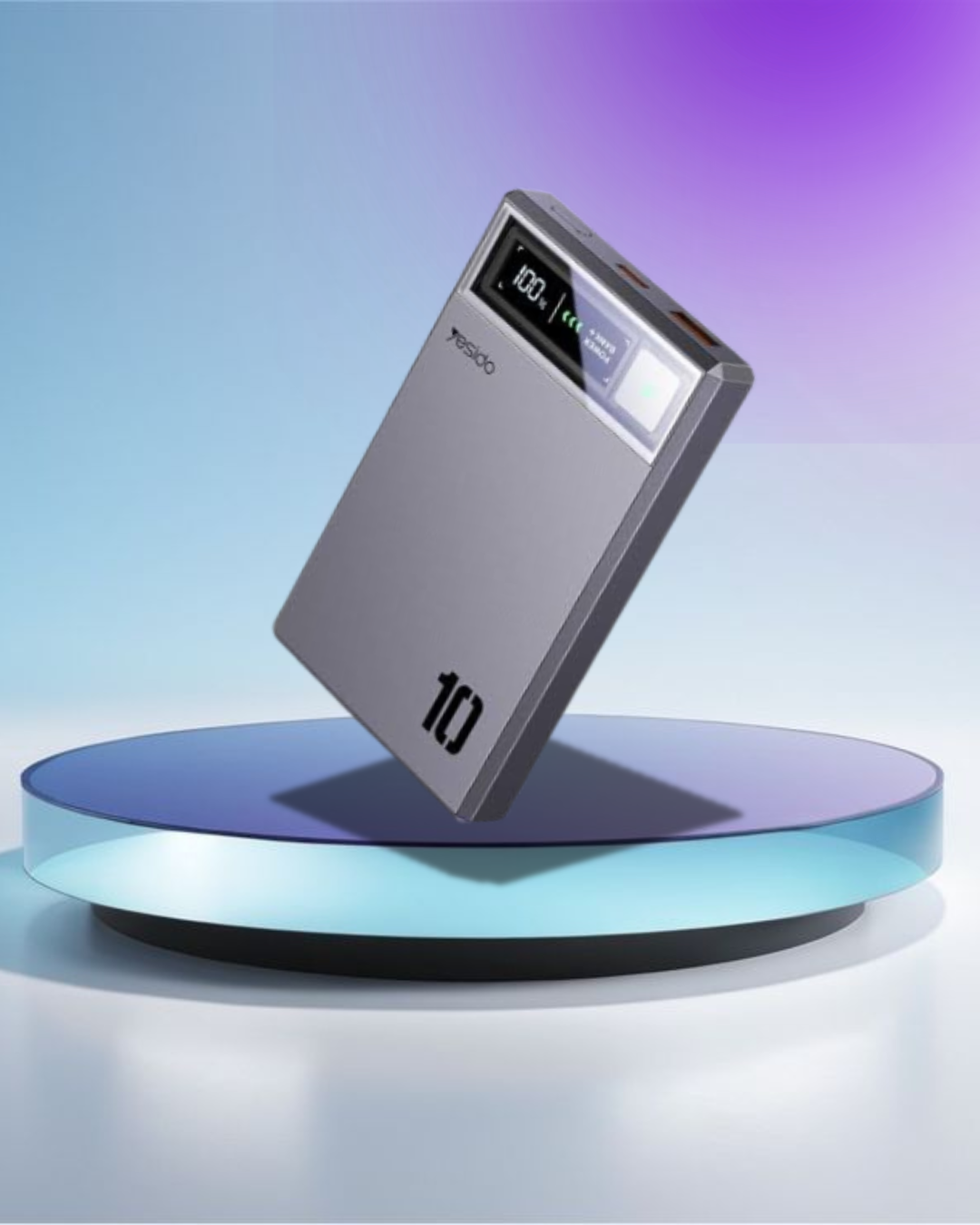 YP61 PD20W Fast Charging HD Digital Display Dual Port 10000mAh Magnetic Wireless Charging Power Bank